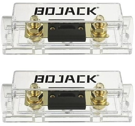 BOJACK 2 pezzi 40A portafusibili ANL con guscio trasparente e 2 pezzi 40 Amp 32 VDC ANL fusibili per sistema audio e video