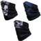 Hilltop 3x Motorrad Multifunktionstuch, Kopftuch, Halstuch, Bandana 3-er Set in ausgewählten Designs, Schlauchtuch für Damen und Herren, 3er Set:Totenkopf Selektion