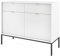 Selsey VELLORE - Commode à Deux Portes - Blanc avec Pieds Noires