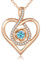 CDE EternalRose Halskette 925 Sterling Silber Schmuck Birthstone Kette Damen Herzkette Geburtsstein Herz Anhänger Weihnachten Valentinstag Hochzeit Jubiläum Geburtstag Freundin (Roségold-12-Dezember)