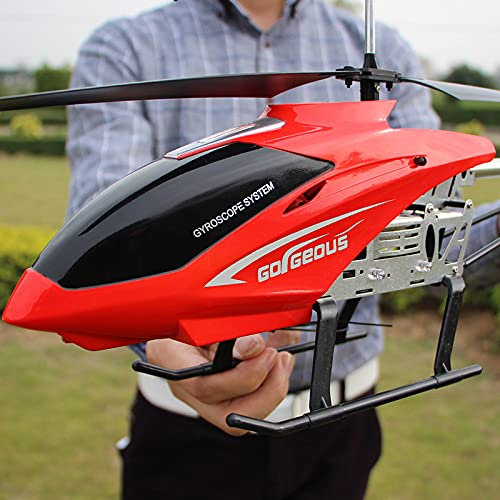 WOLWES 3.5 Channel Anti-Collision Gyro RC Aircraft RC Airplane 2.4GHZ Remote Control Helicopter LED Outdoor Radio Controlled Heli Teenage Adults Flying Toys Plane