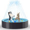 Rywell Hundepool für Große Hunde - Faltbare Schwimmbecken mit Sprinkler, PVC langlebig Planschbecken für Kinder, Hunde und Baby, Sicher & Umweltfreundlich Hundebadewanne - S (80cm)