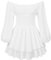 Piratenkostüm Damen Weißes Kleid Prinzessin Kleid Damen Dress Korsett Kleid Hemdkleid White Dress Piraten Kostüm Frauen Minikleid Kawaii Clothes Piratenkleid Karnevalskostüme Pirat Rüschenkleid
