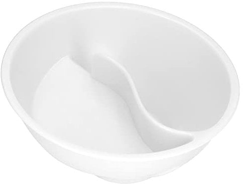 Yctze BPA- Multifunction Cereal Bowl with Separated Compartments for Ice Cream, Yogurt, Berries, French Fries - Anti-Soggy Stackable Snack Bowl (White)