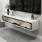 XRRJFYH Klein TV Schrank, TV Board Hängend, Lowboard Fernsehschrank mit Aufklappbarer Glastür, für Schlafzimmer, Medienraum, Kleines Wohnzimmer (Color : White-B, Size : 100CM/39in)