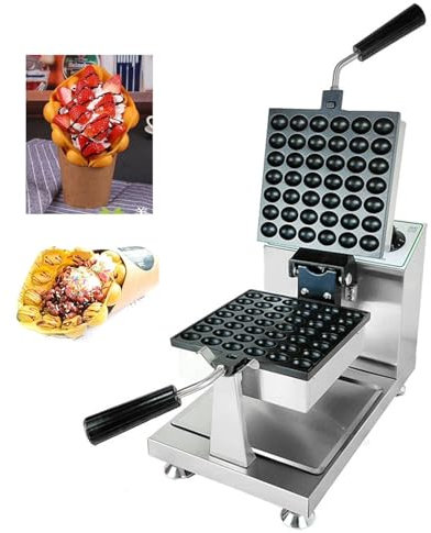 DXDRT Gofrera De Burbujas Comercial 1200w Gofrera para Gofres Cuadrada, Waffle Maker Antiadherente para Restaurantes,Cafeterías,Panadería,Hogar,Snack Bar, Control De Temperatura Y Tiempo