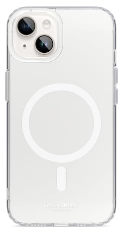 VONMÄHLEN Transparent Case – Hülle mit Anti-Gelb-Schutz, kompatibel mit Mag-Safe, Kamera- und Displayschutz, geeignet für iPhone