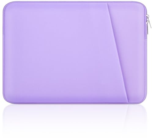 jooeer Custodia per computer portatile da 15,6 pollici, compatibile con Chromebook da 15,6, custodia protettiva sottile imbottita con tasca, viola