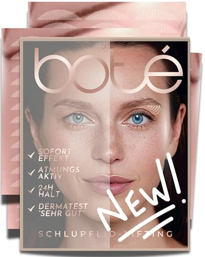 BOTÉ 144 Schlupflider Stripes unsichtbar & atmungsaktiv (XXL) - Lidstraffung Strips für strahlende Augen - Eyelid Stickers gegen Schlupflider - Schlupflid Stripes - Dermatest sehr gut - NEUE GRÖSSEN