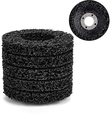 Abbeizmittel for Metall, einfach zu bedienen, 10,0 × 10,0 × 10,0, 5 Stück, 100 mm, Poly-Streifen-Radscheibe, Werkzeug for Entfernen von Farbe und Rost for Angel Grinders, Poly-Streifen-Rad, Farbentfer
