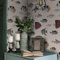 Funlife Papier peint autocollant vintage poissons tropicaux 38,6 x 320,6 cm Film adhésif pour meubles Motif papillon et poisson Film adhésif pour salon, chambre à coucher, cuisine, mur, armoires