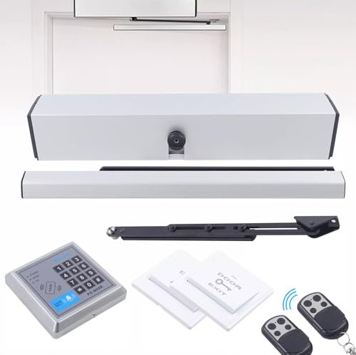 MEELRYD Azionamento elettrico porta apriporta apriporta con telecomando, apriporta girevole automatico automatico privato commerciale apriscatole operatore per porte esterne e interne