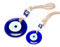 Rebanky 2 Stück Nazar Boncuk 5cm Nazar Boncugu Anhänger Türkisches Auge Wanddeko Große Nazar Boncuk zum Aufhängen Evil Eye Amulett 7cm Nazar Deko für Autoanhänger, Balkonfenster, Amulett Heimdekoratio