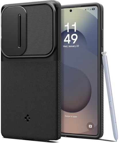Spigen Optik Armor für Samsung Galaxy S25 Ultra -Black | Kamera-Schutz, Air Cushion Tech, Military-Grade Schutz