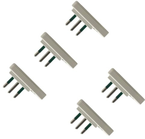 gloca Set 5 Spine Piatte Salvaspazio 10A Colore Bianco Standard Italiano 250V