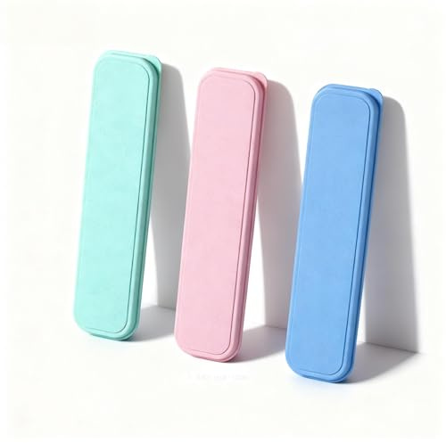 Mnsconkl Lot de 3 Boîtes à couverts de 26,5 cm - Sac à couverts portable - Boîte de rangement pour - plastique pour les déplacements et le camping