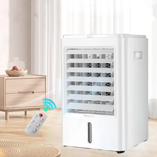 Refroidisseur d'air portable avec télécommande – Alimentation 12 V pour le refroidissement, l'humidification, la ventilation et la purification de l'air
