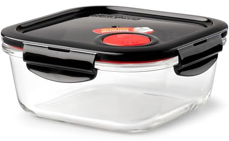 LocknLock Frischhaltedose aus Glas mikrowellengeeignet - Oven Glass - Auflaufform mit Deckel für Backofen, Mikrowelle & zum Einfrieren, versch. Größen (1400 ml)