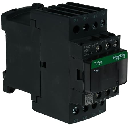 Schneider Electric, TeSys D contactor - 4P(4 NO) - AC-1 - <= 440 V 40 A - 24 V DC standard coil, LC1DT40BD