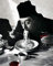 1art1 Kochkunst Poster Spaghetti, Rotwein, Don Camillo Kunstdruck Bild 50x40 cm