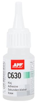 APP C630 Colla cianoacrilica forte | Super colla | Ideale per unire gomma, plastica ed EPDM | Bassa viscosità | 20 g