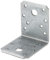 Alberts 332938 Équerre d'assemblage | galvanisée Sendzimir | 70 x 70 x 55 mm | Set de 6 pièces
