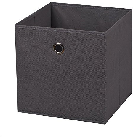 5 Stück Faltbox Dunkelgrau 28 x 28 x 28 cm Aufbewahrungsbox faltbar