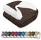 Gräfenstayn® Dicke Kuscheldecke flauschig & super weich - warme Sherpa-Fleecedecke in Lammfell-Optik als Wohndecke, Tagesdecke & Sofadecke - Überwurf Decke Sofa & Couch (Dunkelbraun 240x220)