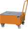 Bauer GmbH Auffangwanne fahrbar, orange für 1x200l Fass stehend L800xB800xH615mm