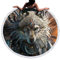 Quaste Mikrofaser Runde Strandtuch - Wolf Handwerk Yoga Matten Schal Tapestry Picknickdecke Tischdecke