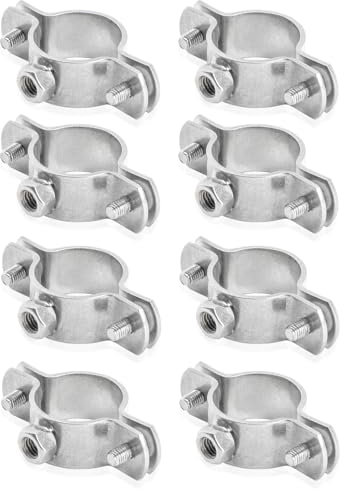 PRIOstahl® Rohrschellen aus Edelstahl V2A f. Stockschrauben - Rohrhalter Rohrbefestigung Rohr (1 Zoll, 30-37mm, 8 Stück)