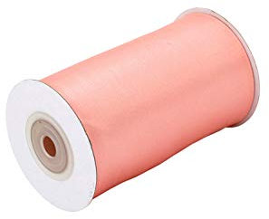 Satinband 100mm x 10m Rolle - FARBAUSWAHL in 3/6/12/18/25/38/50/75/100mm - farbecht & waschbar - Schleifenband für Ostern - Geschenkband zum Verpacken Dekorieren Basteln - Lachs 720