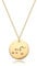 Mevecco Gold Necklace Coin Disc Zodiac 12 Constellation Star Connected Engraved Horoscope Sign Astrology Pendant 18K Gold Plated Chain Dainty Personalized Simple Jewelry