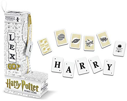 Waddingtons Number 1 Harry Potter Lex-GO! World Tile Game, betrete die Welt von Hogwarts und erstelle Kreuzworträtsel und Anagramme mit einem magischen Twist, pädagogisches Reisespiel für Spieler ab 8