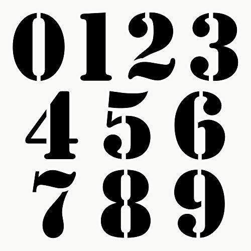 Autodomy Motorrad Motocross Nummer 10 Stücke Racer Vintage Retro | Startnummer Aufkleber Sie widerstehen Regen und Sonne | Vinyl Number Stickers Schwarz