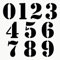 Autodomy Motorrad Motocross Nummer 10 Stücke Racer Vintage Retro | Startnummer Aufkleber Sie widerstehen Regen und Sonne | Vinyl Number Stickers Schwarz