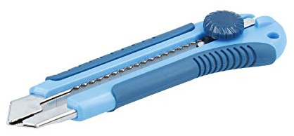 Ferrestock FSKTWP025 Cutter de 25 mm avec poignée caoutchoutée et souple Grip ergonomique, entièrement rétractable, avec lames et système de verrouillage de roue