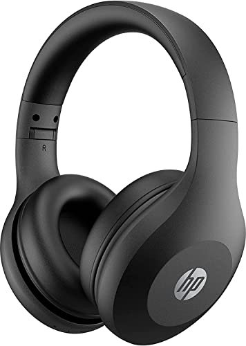 HP Headset 500 Cuffie Bluetooth 5.0, Audio Surround 7.1, Design Pieghevole, Riduzione del Rumore, Autononia 20 ore, Resistente all'Acqua, Microfono Integrato, Nero