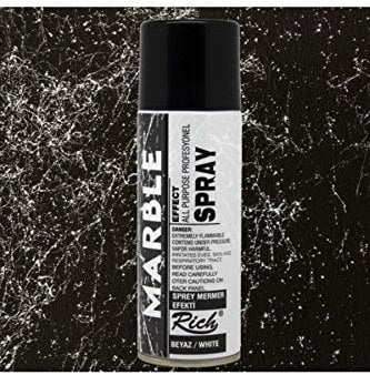 Rich Spray Marmoreffekt 200ml-Weiß – Spray für Marmor-Effekte auf Oberflächen, ideal für Dekoration und kreative Projekte, einfach anzuwenden, schnelle Trocknung