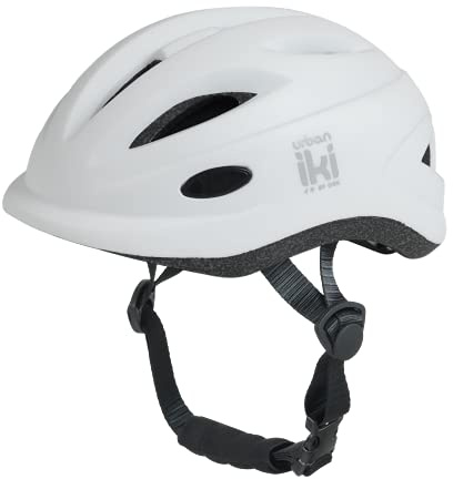 Urban Iki Kinderhelm S 48-52 cm Shinju Weiß Fahrradhelm für Kinder S verstellbare Größe Helm für Fahrrad Kind