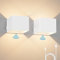 K-Bright Akku Wandleuchte mit Bewegungsmelder Innen LED Wandlampe Batteriebetrieben mit Schalter,5W USB Aufladbare Wandbeleuchtung Magnetische Flurlampe, für Schlafzimmer Wohnzimmer Treppe (Weiß)