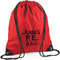 TeddyTs Personalised PE Bag Drawstring School Sports Kit Bag (Red), 45cm x 33cm