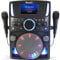 Groovebox Machine de karaoké Bluetooth CDG Écran intégré et lumières disco Comprend des chansons et des microphones (microphones filaires + 200 chansons)