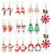 LOLIAS 10 Paar Weihnachten Ohrringe für Frauen - Weihnachtsbaum, Schneeflocke, Süßigkeiten, Weihnachtsmann, Jingle Bell, Schneemann - Urlaub Schmuck Geschenke Set Mit Clip On
