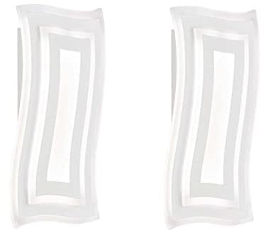 2er SET flache Wandleuchten mit Schalter & Lichtspiel Effekt, Höhe 43cm