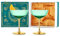 Colored Coupe Art-Deco-Gläser, goldfarben, 340 ml, klassische Cocktailgläser für Champagner, Martini, Manhattan, Beiwagen, Kristallkelche im Speakeasy-Stil, Vintageblau, Blaugrün, Grün, 2 Stück