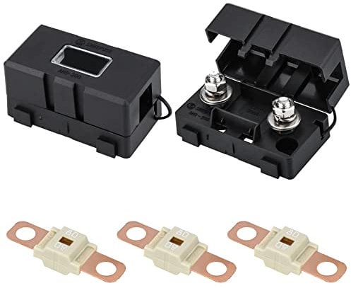 Midi Sicherung, 3 Stück 80A Midi Schraubsicherungen 2 Stück ANS Sicherungshalter 12V-58V Midi Hochstromsicherung für Pkw, Lkw, Baufahrzeugen, Bussen, Wohnwagen