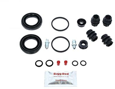 Bigg Red - Brake Caliper Seal Repair Kit - Rear Left & Right - Includes Bleed Nipple - Fits Manual Handbrake & LUCAS/GIRLING/TRW Single 41mm Piston Brake Calipers - 204101K