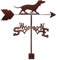 WIQUYBML Courtyard Metall-Windfahne, Ornament, Hundeform, Wetterfahne für die Dachmontage, Outdoor-Windfahne von Courtyard Iron Art Farm Scene Dackel, klassischer Windrichtungsanzeiger mit