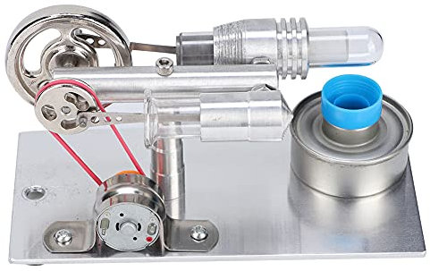 NDNCZDHC Mini Generatore di Corrente del Motore Stirling, Modello Fisico del Modello del Motore a Vapore con Ventola di Tipo T, Generatore del Motore a Vapore per Modello Educativo